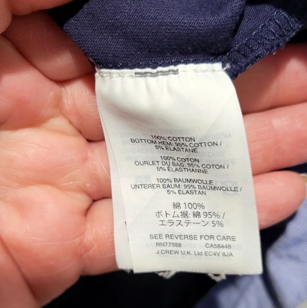 J.crew Side Tie Navy Blue Tee